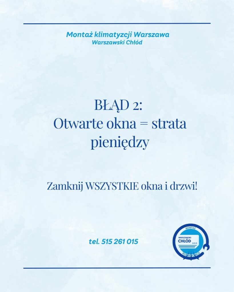 Otwarte okna – finansowy samobójca przy używaniu klimatyzacji